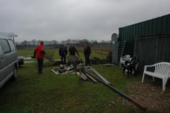 Werkzaamheden voor nieuw clubhuis