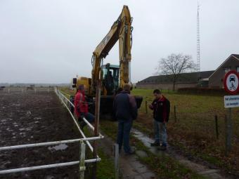 Werkzaamheden voor nieuw clubhuis