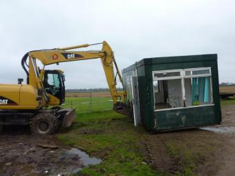 Werkzaamheden voor nieuw clubhuis