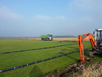 Werkzaamheden voor nieuw clubhuis