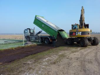 Werkzaamheden voor nieuw clubhuis