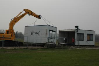 Werkzaamheden voor nieuw clubhuis