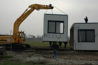 Werkzaamheden voor nieuw clubhuis