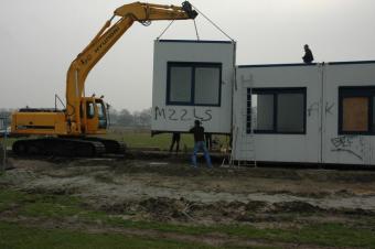 Werkzaamheden voor nieuw clubhuis